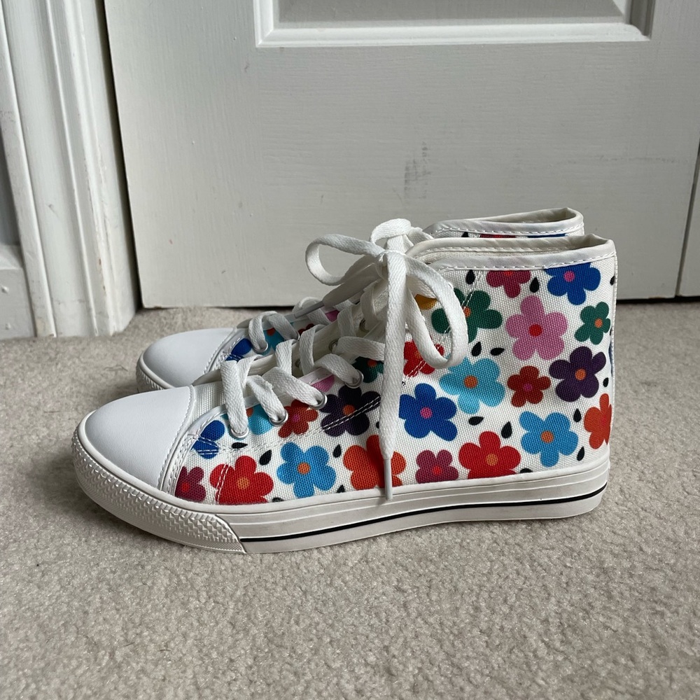 flower patterned shoes